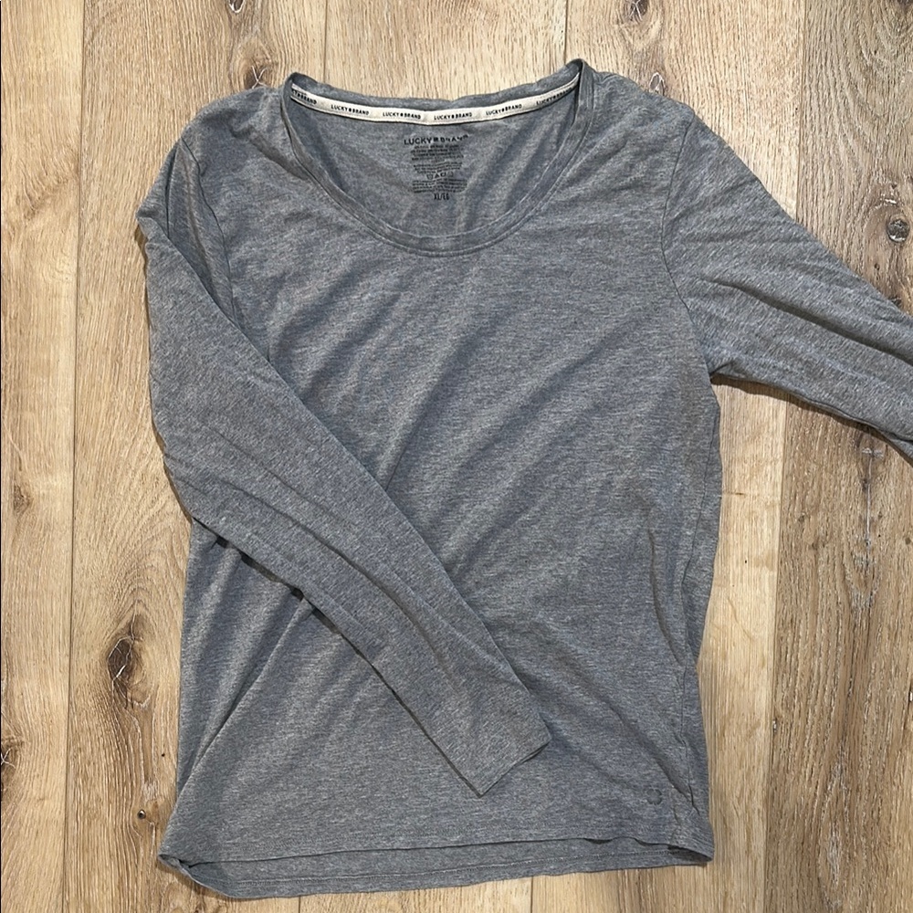 Gray Long Sleeve Top